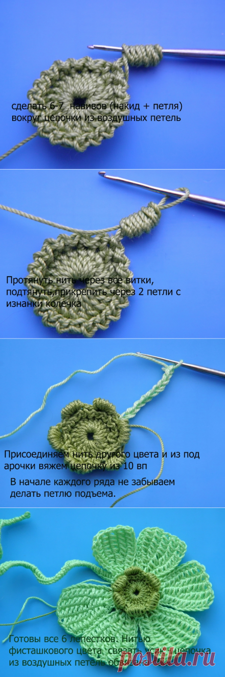 МК - ЦВЕТЫ В ТУНИСКОЙ ТЕХНИКЕ