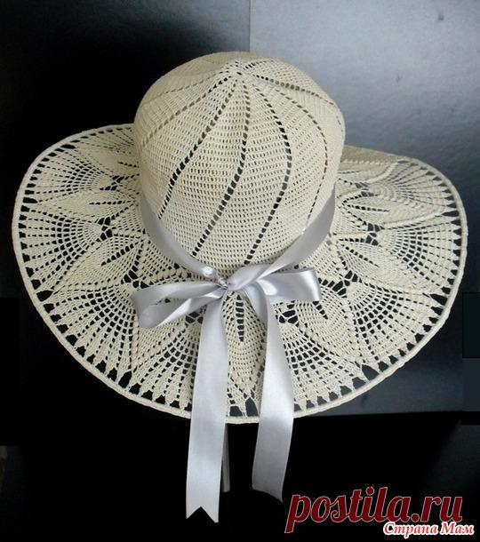 . Шляпка с широкими полями. Добавила фото. - Все в ажуре... (вязание крючком) - Страна Мам