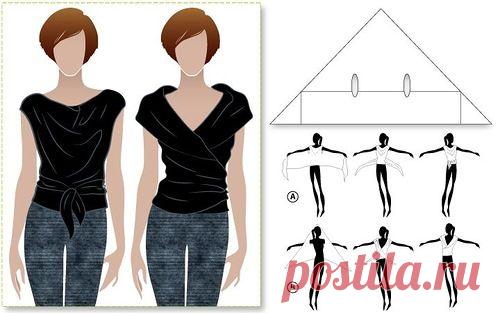 Эффектные блузоны и платья из одного полотна — Рукоделие