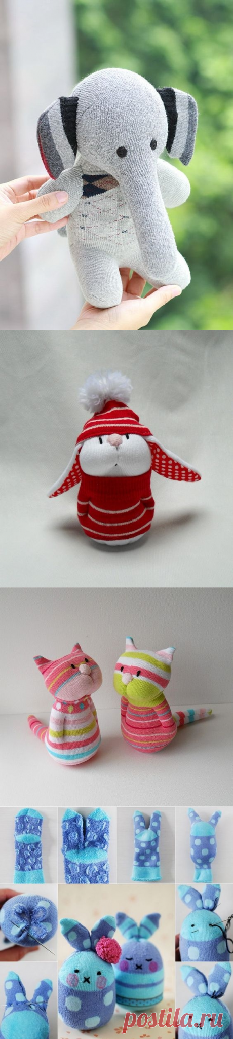 Шикарные яркие игрушки из ...носков