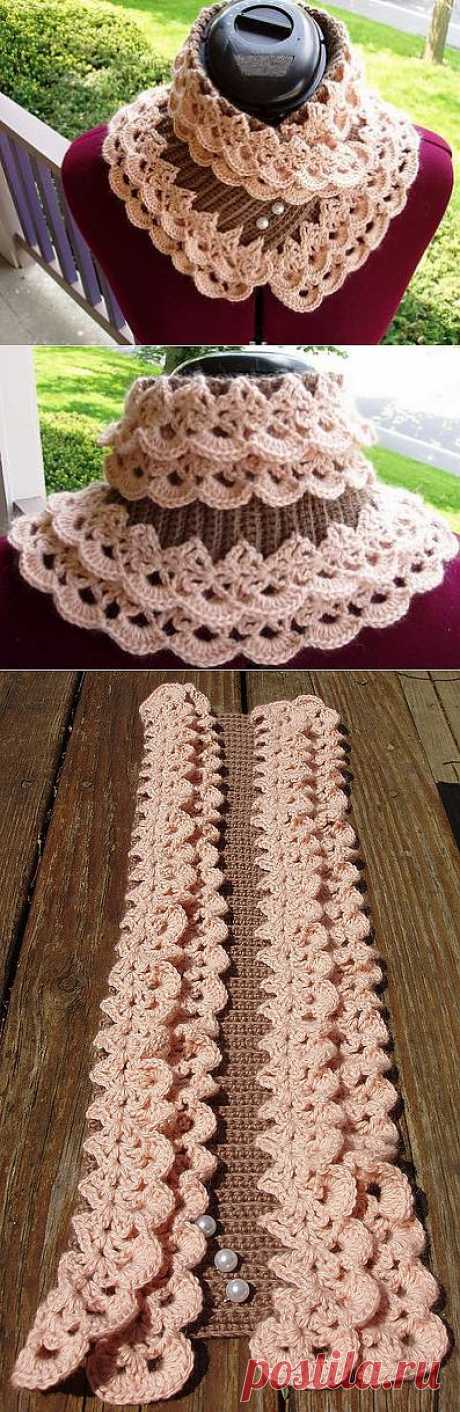 Ажурный воротник-шарфик Austen Lace Muffler!.