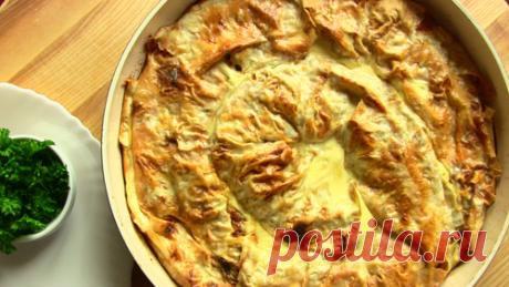 Пирог с мясом из лаваша