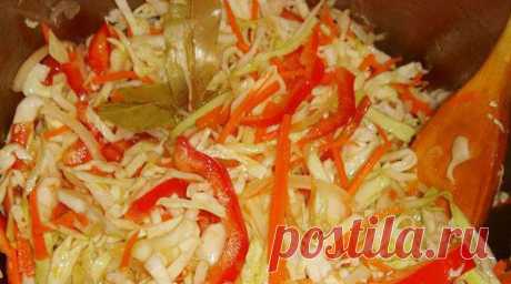 Маринованная капуста с болгарским перцем. Обалденный вкус!