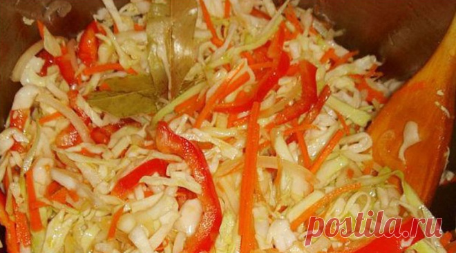 Маринованная капуста с болгарским перцем. Обалденный вкус!