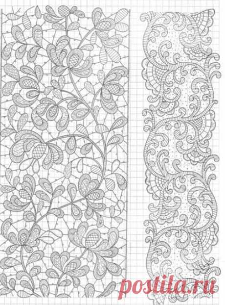 needle lace designs | lace