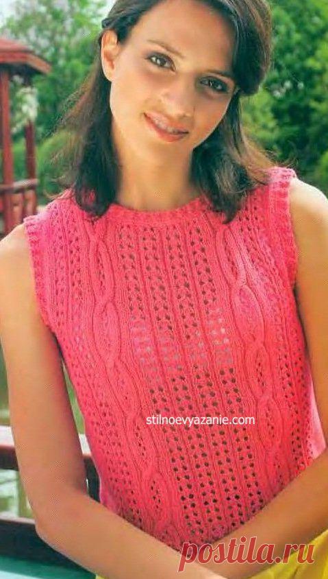 Топ с ажурными узорами