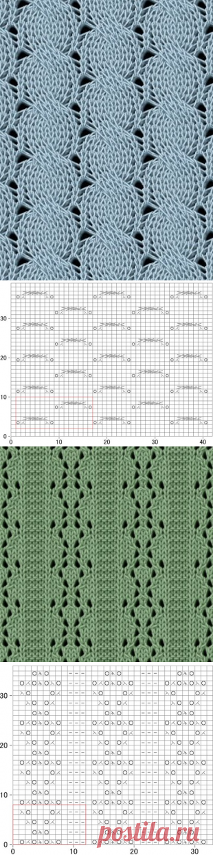 Вязание ажуров спицами