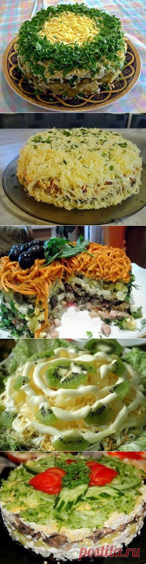 Самые вкусные и красиво оформленные салаты с грибами к Новому Году! | Мамам, женщинам, бабушкам и очень любознательным.