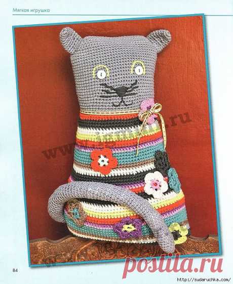 Вязаная игрушка - Кот Котофей..