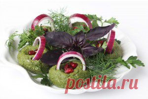 Грузинская кухня. Пхали. Зеленое лобио.
