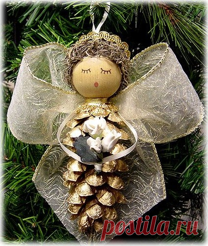 Новогодние игрушки из шишек - Домашний hand-made