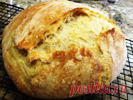 Вкусный домашний хлеб в духовке, который получается у всех, без исключения! - Без опары и многократного замешивания теста!