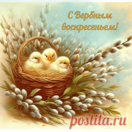 В Воскресенье Вербное,
Желаю Вам добра.
И чтоб всегда надежда,
В душе Вашей жила.