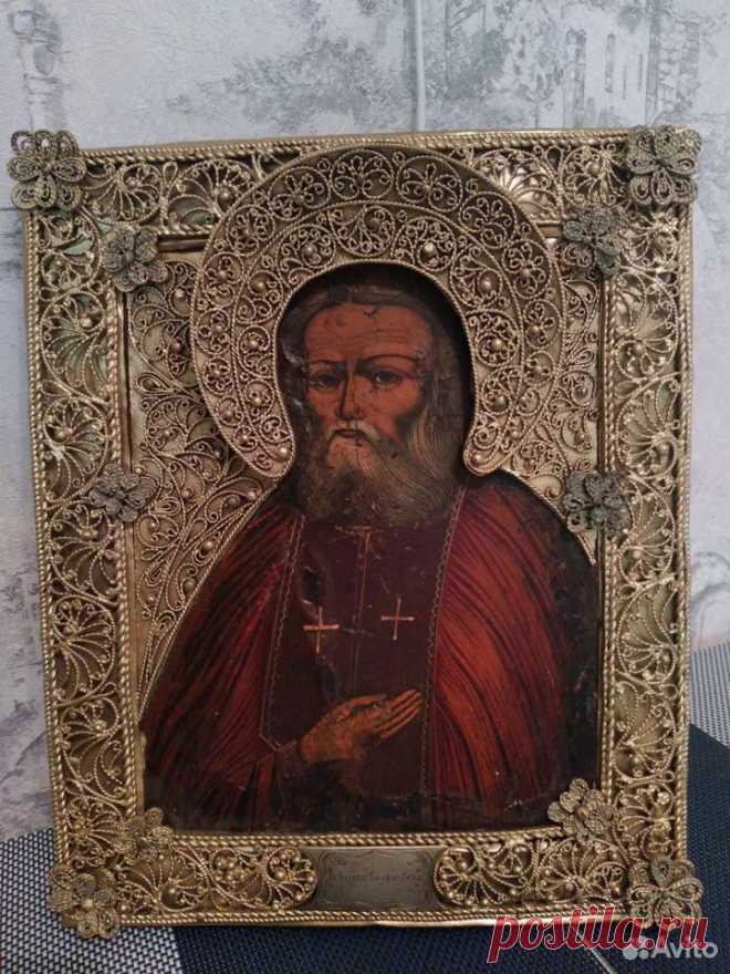 Икона Старинная/Серафим Саровский купить в Москве | Хобби и отдых | Авито