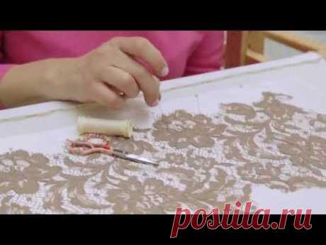 FASHION RULES TECHNIQUE: Lace appliqué - YouTube