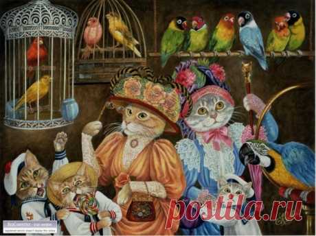 кошки американской фото художницы Carol Cavalaris / Декупаж / Картинки для декупажа