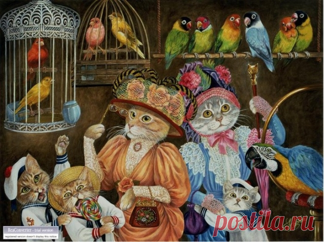кошки американской фото художницы Carol Cavalaris / Декупаж / Картинки для декупажа
