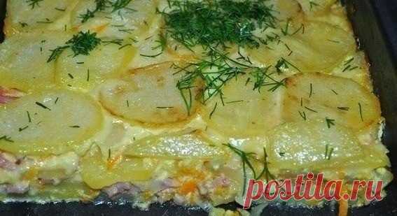 Картофельная запеканка с ветчиной и сыром / Изысканные кулинарные рецепты