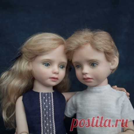 Шарнирные куклы. Брат и сестра. Ксюша и Илюша | MaLenaDolls