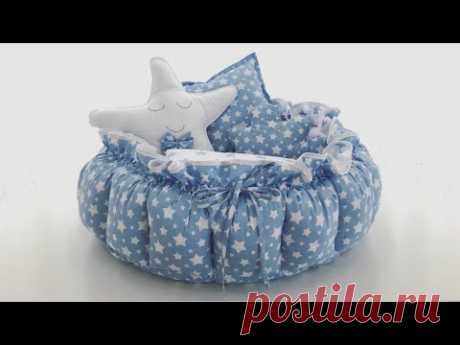 Babynest Yuvarlak Portatif Bebek Yatağı Dikim Videosu | Babynest Round Baby Bed Making Video - YouTube