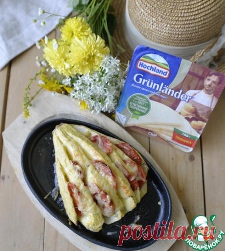 «Веер» из кабачков в духовке