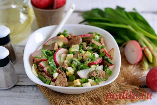 Салат с куриной печенью | MixЕДА