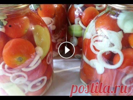Маринованные помидоры.Заготовка на зиму. (Pickled tomatoes, preparations for the winter) Сладкие маринованные помидоры без стерилизации На 3х литровую банку бросаем 7-9 столовых ложек сахара, 3 столовые ложки соли, 4 столовые ложки уксуса....