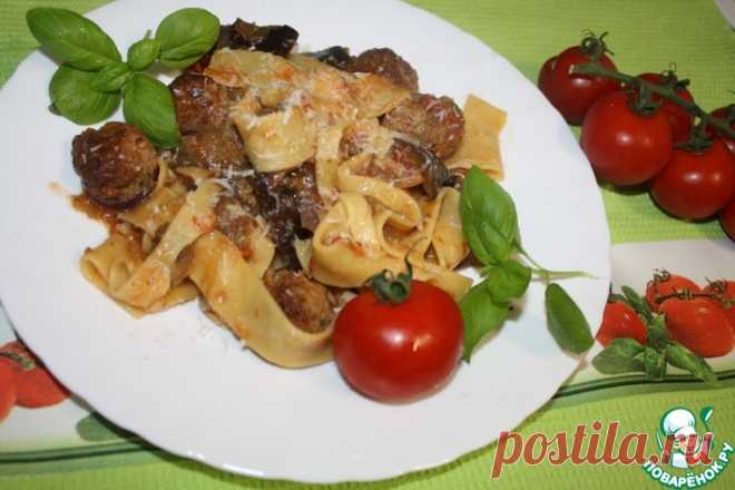 Тальятелле с запечеными овощами и фрикадельками Кулинарный рецепт