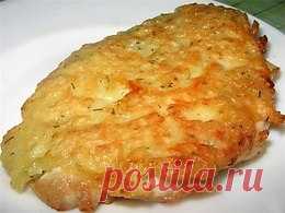 Куриные отбивные с сыром

Ингредиенты:

куриной грудинки - 500 г
сыр - 150г
яйца - 2шт
майонез - 3 ст.л
мука - 3ст.л
укроп, соль, перец, масло для жарки.

Приготовление:

1.Куриную грудку разрезать на...