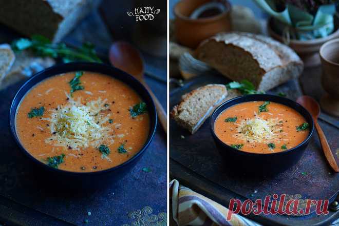 Domates çorbası - турецкий томатный суп с сыром - HAPPYFOOD