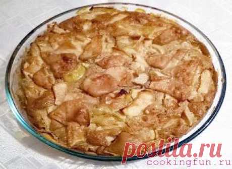 Шарлотка с яблоками

    Для теста:
        1,5 стакана муки,
        2 яйца,
        100 гр. холодной воды,
        1 ч ложка соды,
        1 стакан сахара,
        корица или ванилин по вкусу.
    Для начинки:
        10 яблок (антоновка).