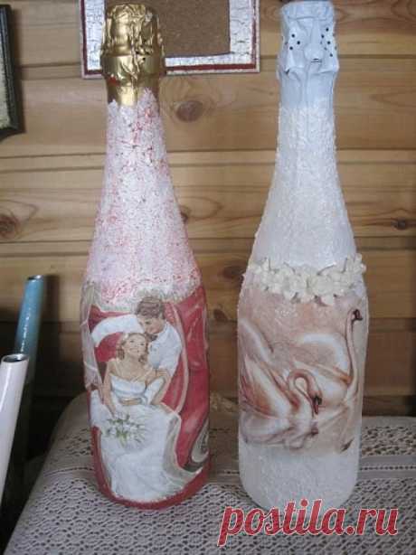 Бутылка в шубке))) - Ярмарка Мастеров - ручная работа, handmade