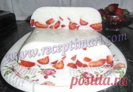 Десерт из сметаны с желатином