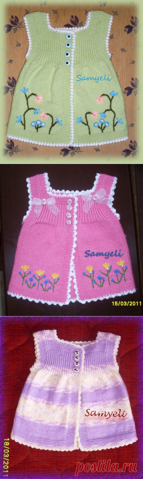Сарафанчик.Kız Bebek Yeleğinin Yapılışı