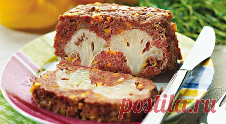 Мясная запеканка с цветной капустой, пошаговый рецепт с фото
