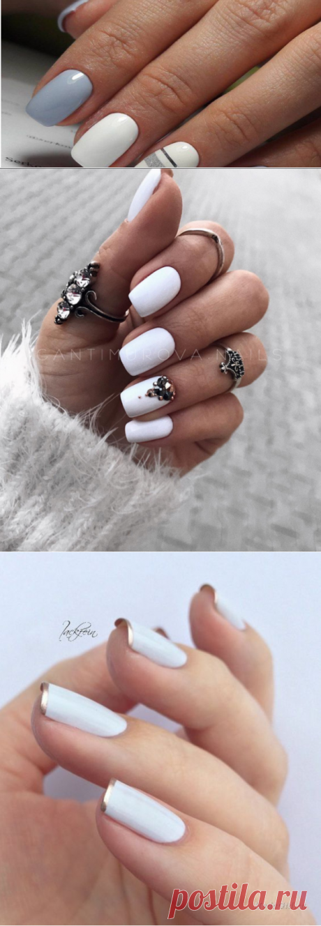 20 идей белого маникюра, которые помогут приковать внимание к вашим рукам » MAKATAKA