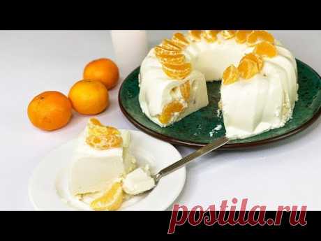 НА СКОРУЮ РУКУ и БЕЗ ДУХОВКИ 🍰 Творожный торт с мандаринами 🍊 Очень нежно и вкусно!