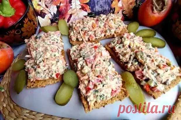 Новогодняя намазка из овощей и скумбрии - Четыре вкуса - Медиаплатформа МирТесен