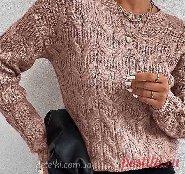 Красивый узор жгутами. Вяжем спицами Красивый узор жгутами для вязания спицами. Отлично подходит для вязания женских пуловеров.​banner_adaptivniy Красивый узор жгутами для вязания спицами...