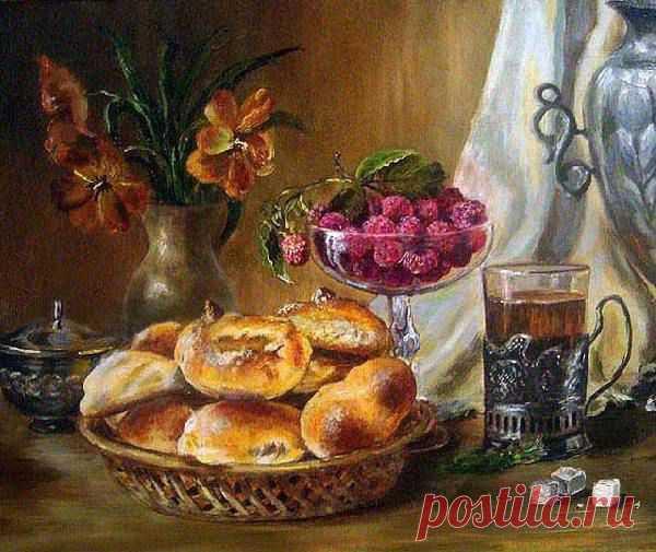 Счастье - Стихи - Для души                                                                                              Пирожки румянятся в духовке. 
Чайник закипает на плите. 
Нежно глажу внучку по головке, 
Ласково прильнувшую ко мне. 
Ветерок колышет занавески. 
Куст сирени в капельках росы. 
Вижу, слышу, радуюсь по-детски - 
Что ж ещё у Господа просить?