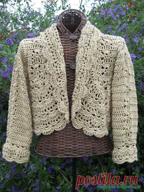 Кардиган крючком Feligree из Stitch Nation