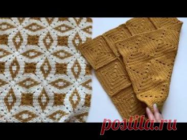 Оригинальный способ связать подушку крючком.