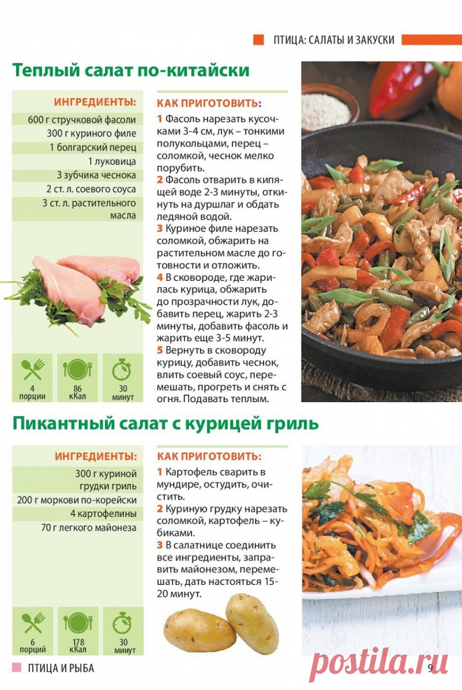 Теплый салат по-китайски. Пикантный салат с курицей гриль