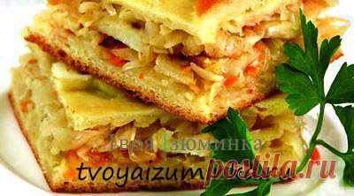 Вкусный пирог с капустой