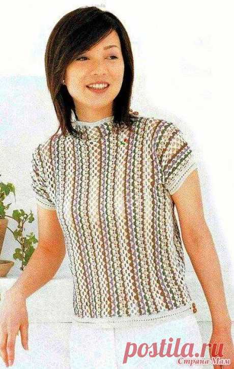 Раз полоска, три полоска - будет кофточка. Топы и майки | Вязаный смак! Пульс Mail.ru Сегодня модели в полоску представлены огромным разнообразием цвета, фасонов, узоров, связанных спицами и крючком. Причём в самых разных вариациях.