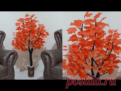 Cara Membuat Pohon Maple dari Kawat dan Kantong Plastik - Maple tree from plastic bags
