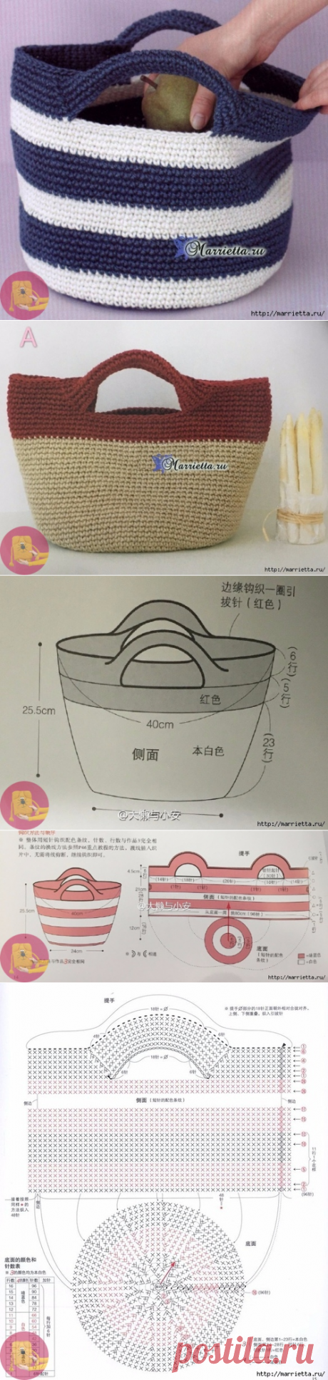 Летняя сумочка с ручками — Сделай сам, идеи для творчества - DIY Ideas