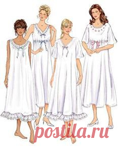 Esto contiene una imagen de: Выкройки ночных сорочек для женщин :: SYL.ru