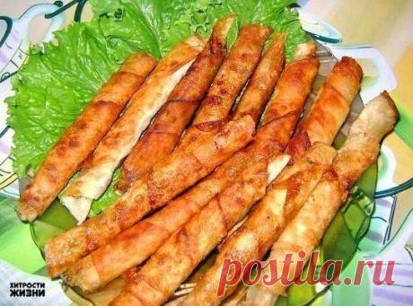 Закусочные рулетики из армянского лаваша / Изысканные кулинарные рецепты