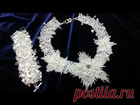 Колье "Свадебные цветы". ЧАСТЬ 2/Necklace "Wedding Flowers". PART 2